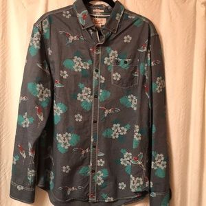 Fun Hawaiian Style Denim Shirt